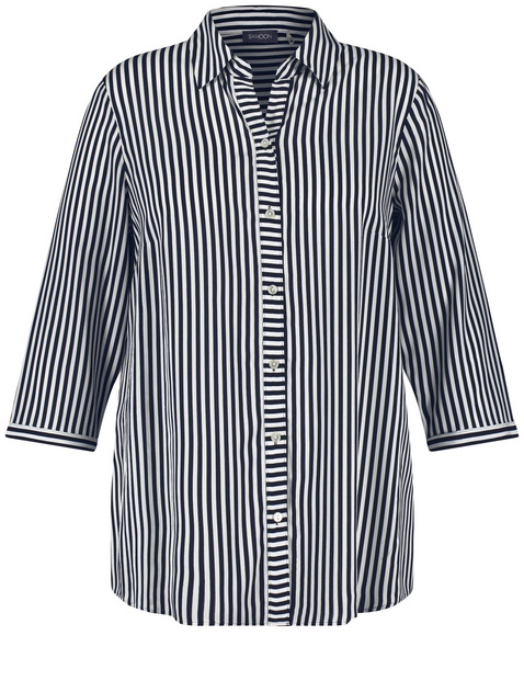 3/4 Arm Bluse mit Streifen-Dessin
