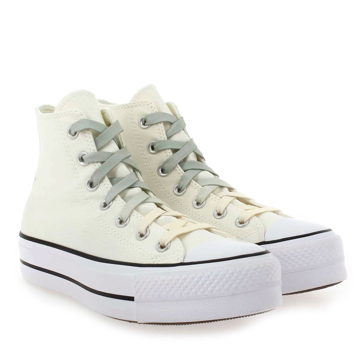 Converse  CHUCK TAYLOR ALL STAR LIFT OMBRÉ LACED P - Écru Kaki