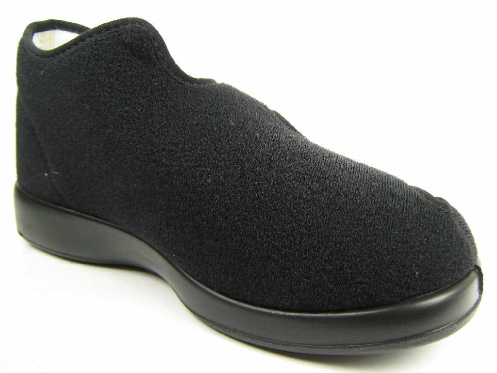 FLORETT Hausschuhe schwarz Genua schwarz PA-Velour