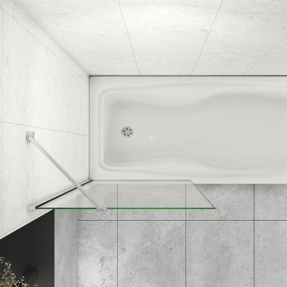 duschspa Badewannenaufsatz 6mm 140cm NANO Glas Duschtrennwand auf Badewanne, Einscheibensicherheitsglas, Sicherheitsglas, (Set)
