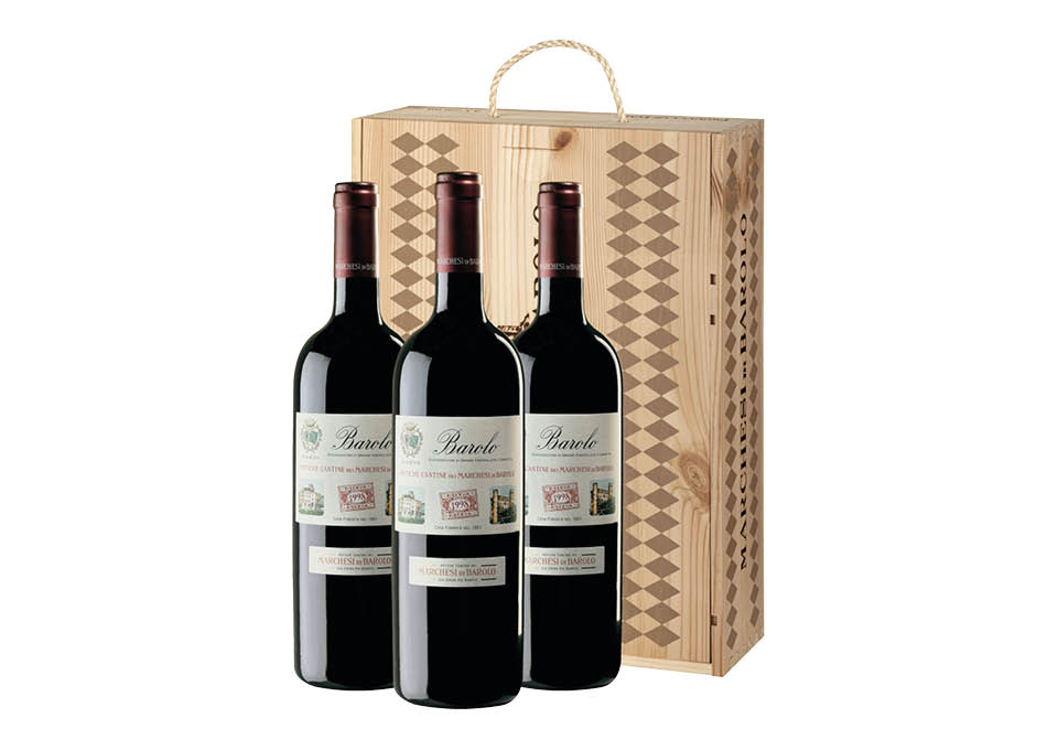 Barolo DOCG Riserva 1988, 1998, 2009 Marchesi di Barolo 3 bouteille...