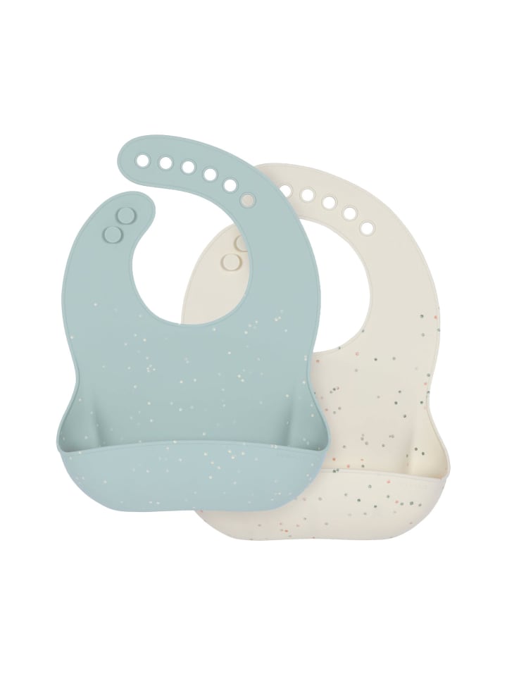 Lässig Silikon Lätzchen 22,2 x 30,5 cm in Blau Beige günstig kaufen onesize