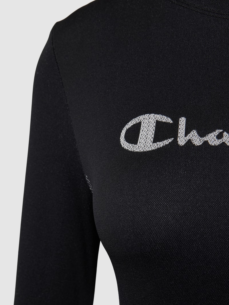 Longsleeve mit Label-Stitching Modell 'ENTRY LEVEL' in schwarz