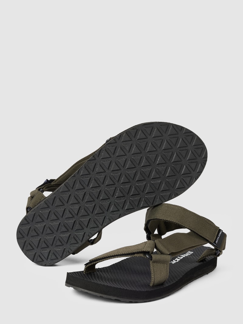 Sandalen mit Klettverschluss in olivgrün
