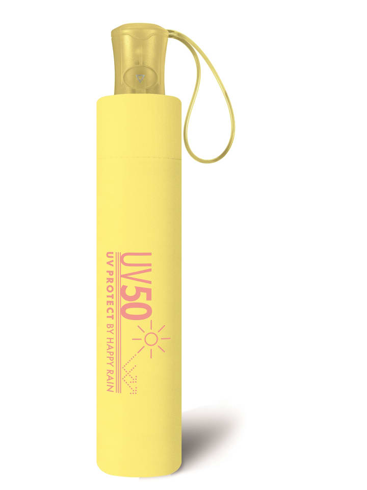 happy rain Mini AC UV50 Protect Automatik Taschenschirm in gelb günstig kaufen onesize