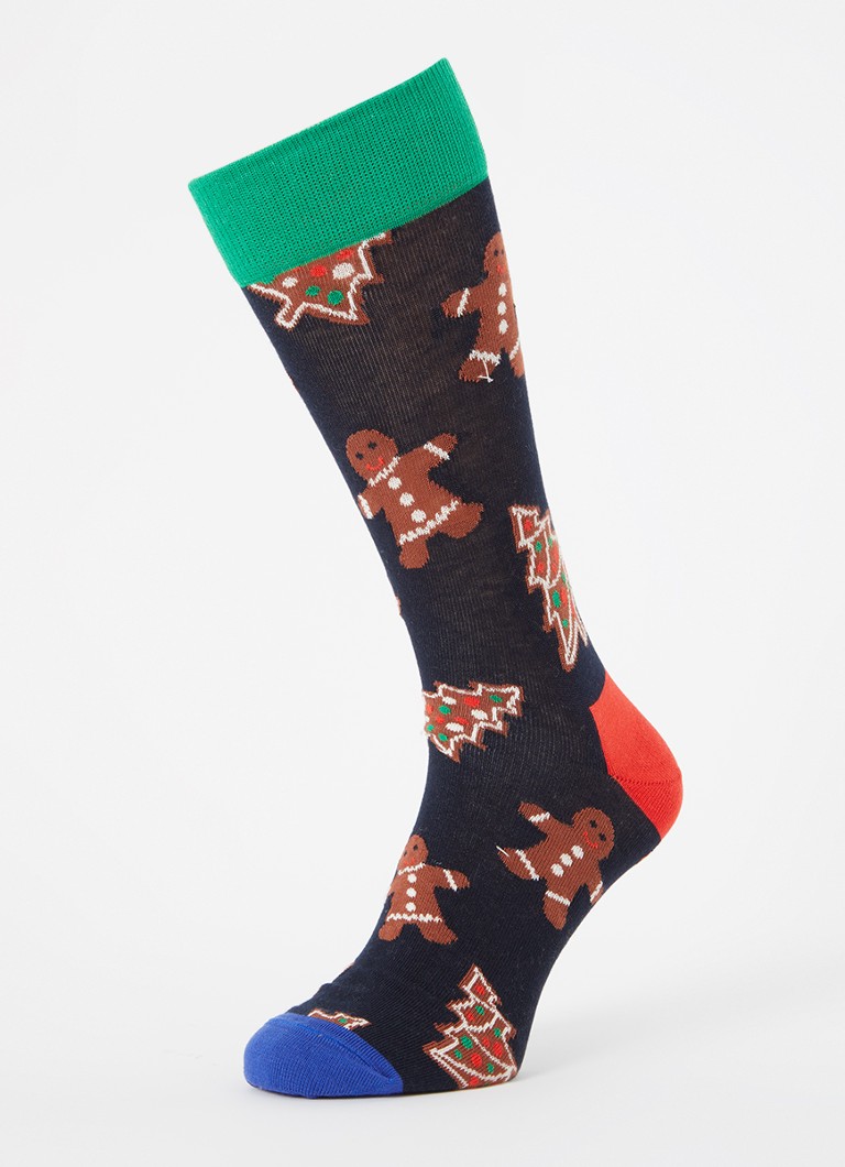Happy Socks  Gingerbread Cookie sokken met print in giftbox