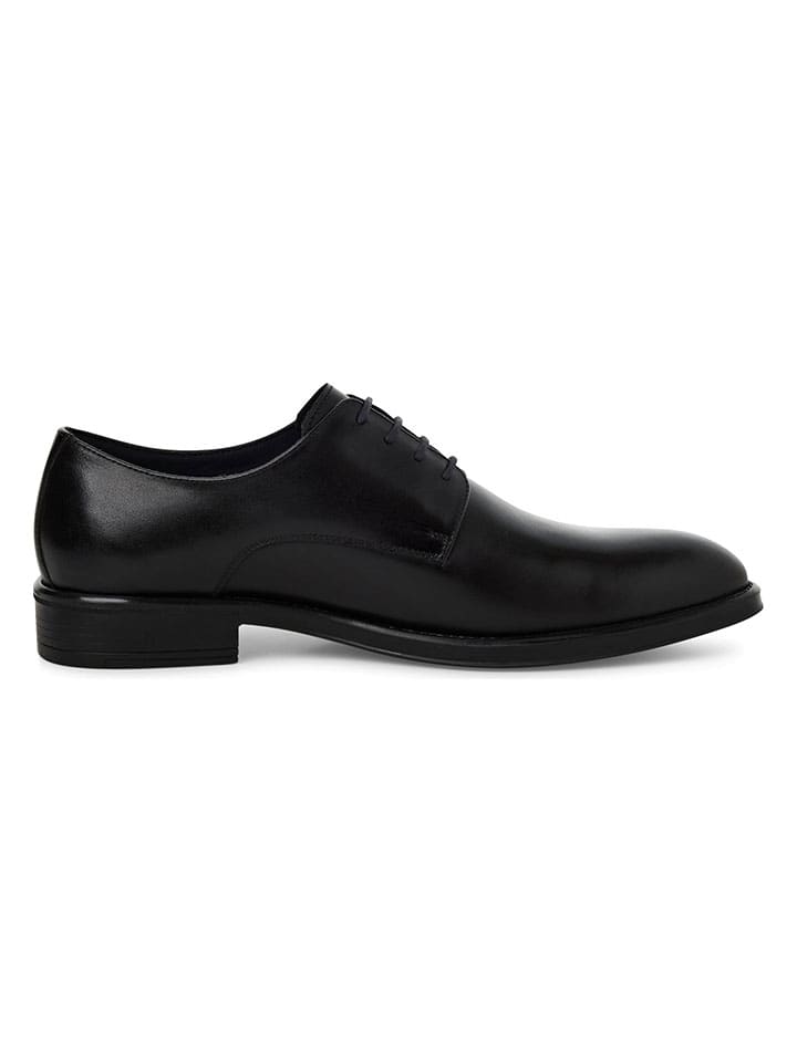 s.Oliver Leder-Schnürschuhe in Schwarz günstig kaufen