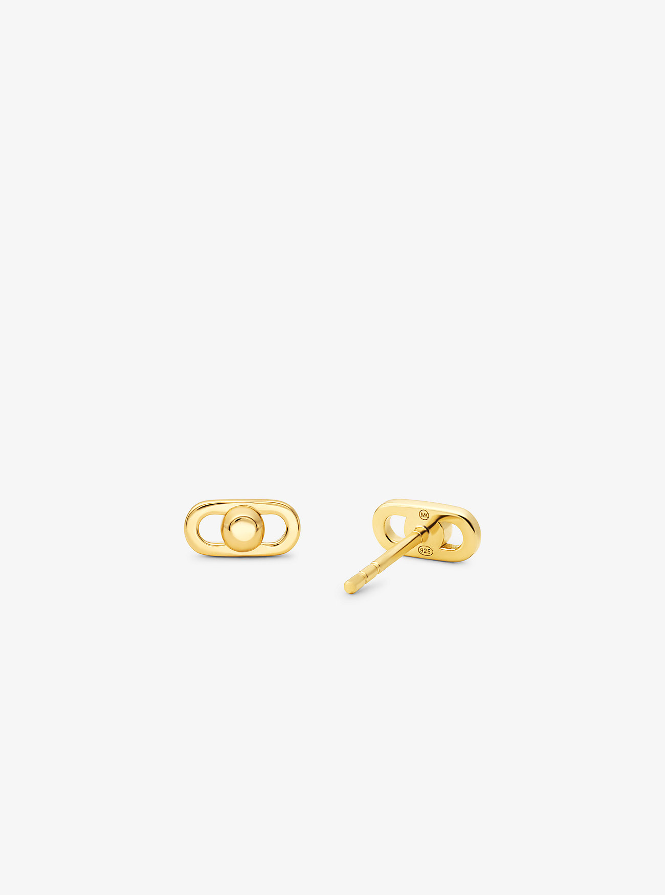 Astor Link Extra-Small Precious Metal-Plated Sterling Silver Earrings - GOLD