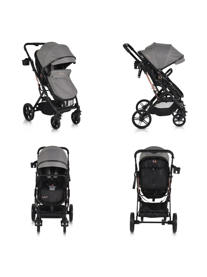 Moni Kombikinderwagen Rafaello 2in1 in grau günstig kaufen onesize