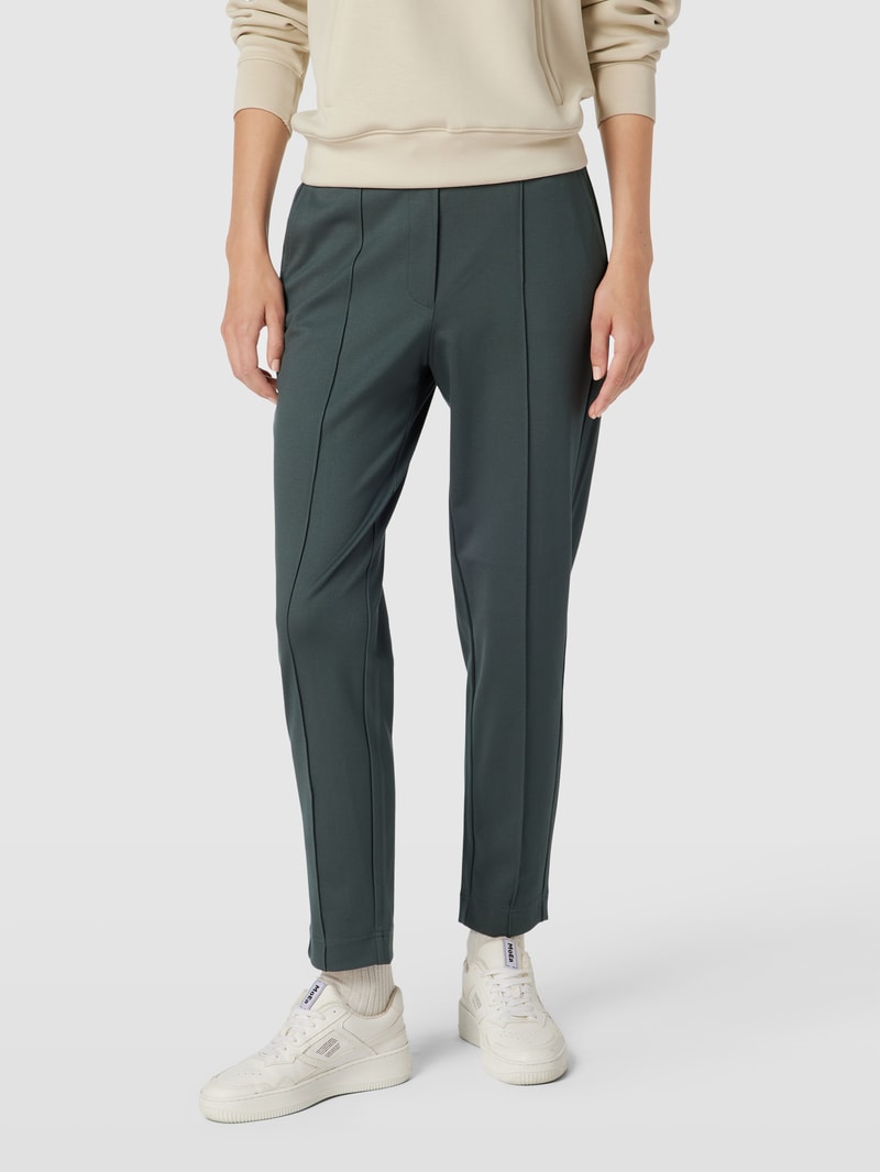 Sweatpants mit Ziernähten in dunkelgrün