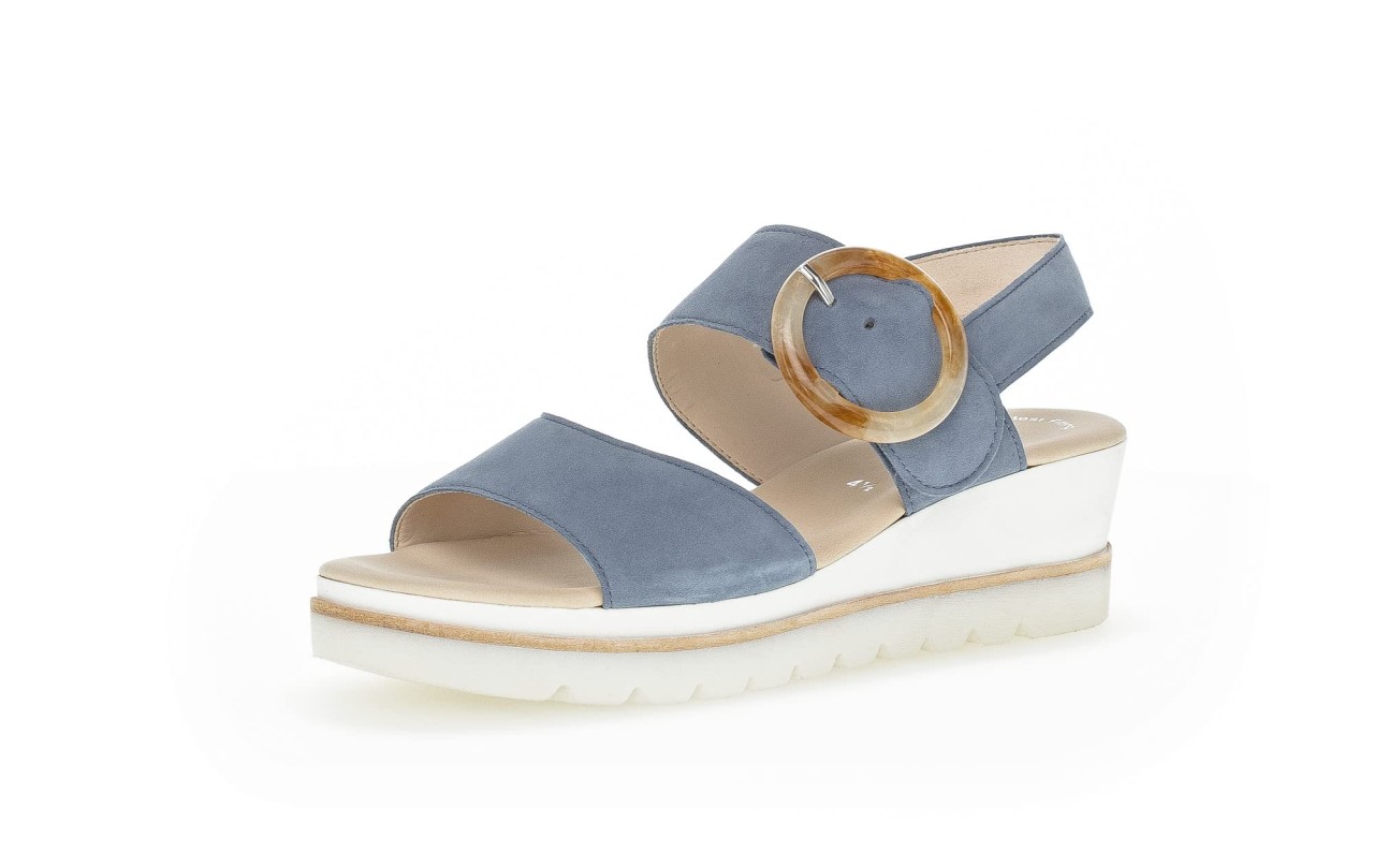 GABOR Komfort Sandalen blau Gabor Fashion Keilsandalette 24.645.18 B