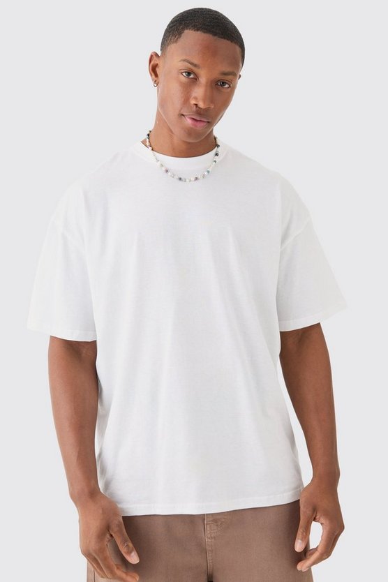 Oversize T-Shirt mit floralem Unknown Pleasures Print