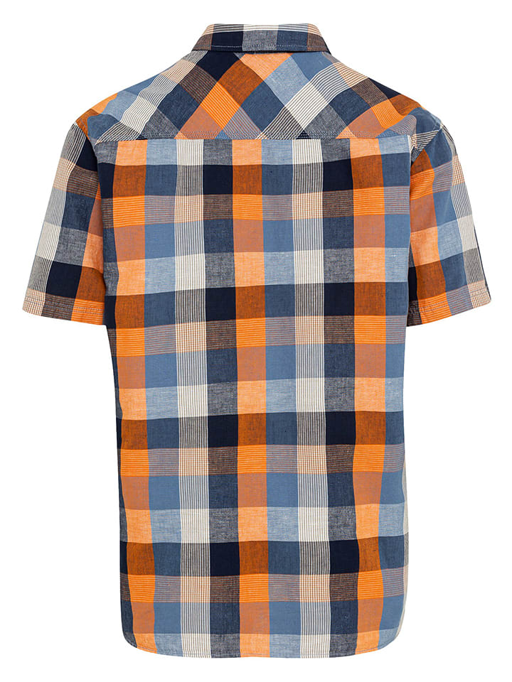 Camel Active Hemd - Regular fit -  in Orange/ Blau günstig kaufen