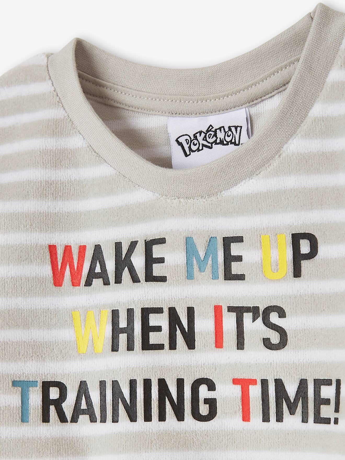 Pyjama Garçon en velours Pokémon® gris rayé