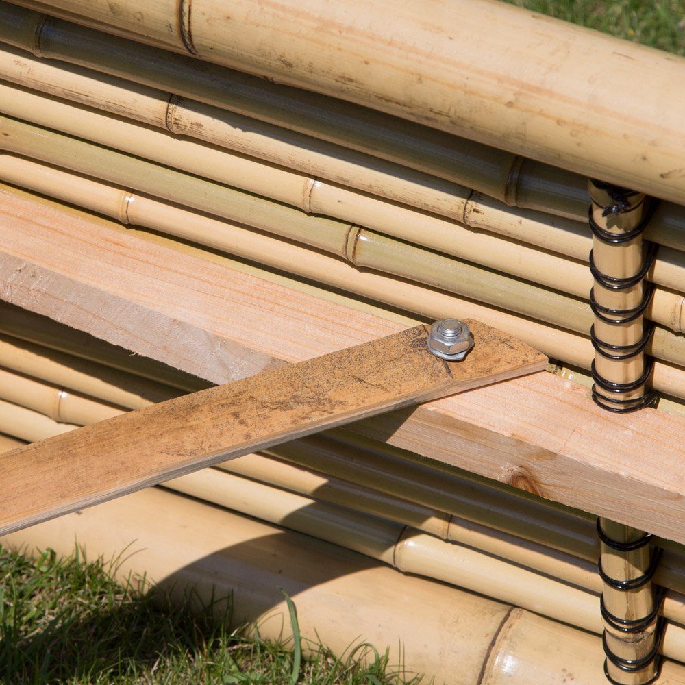 Homestyle4u Gartenbank Sitzbank Bank Bambusbank natur Bambus Holzbank