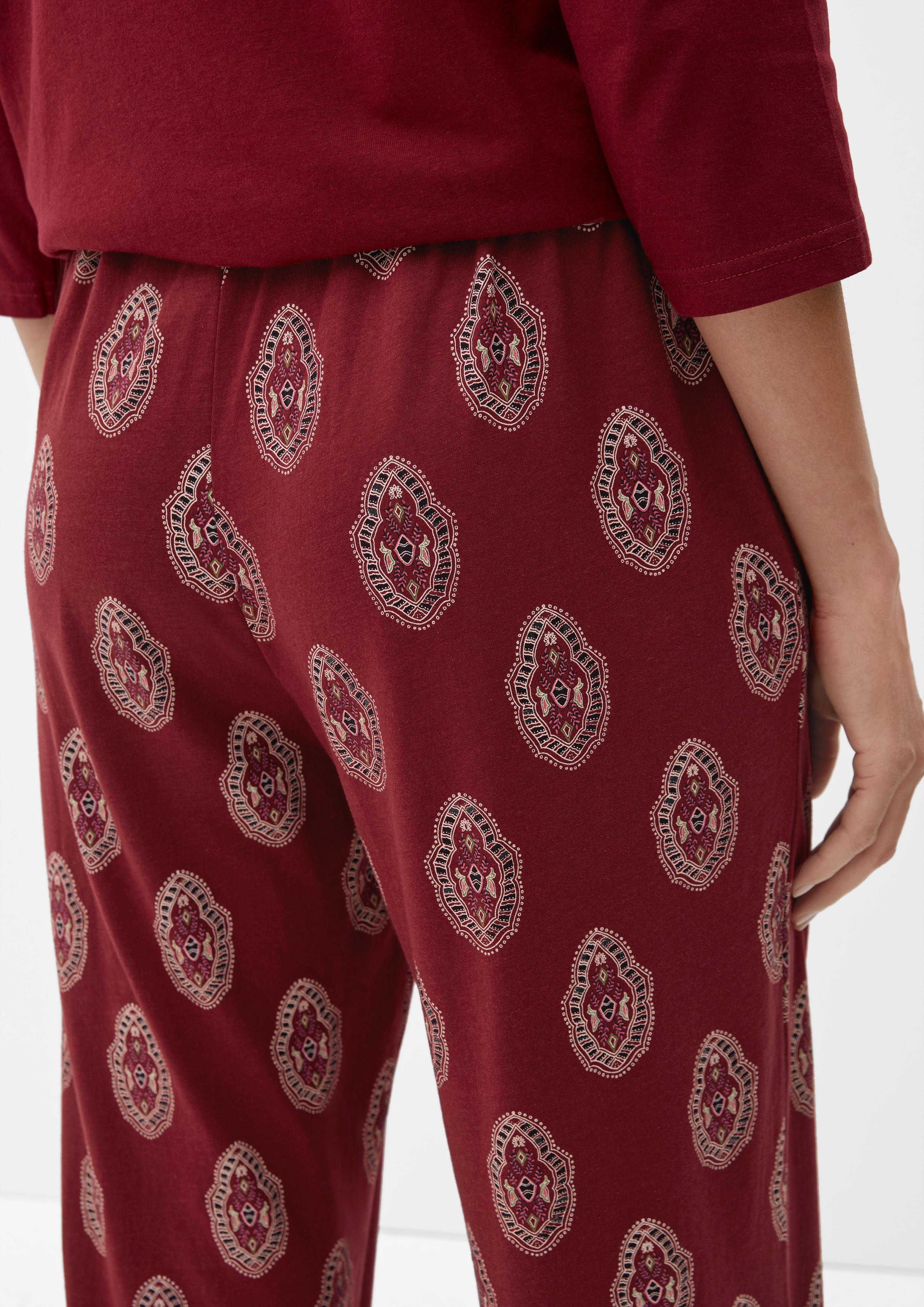 Pyjamahose mit Alloverprint  6008002-30A3