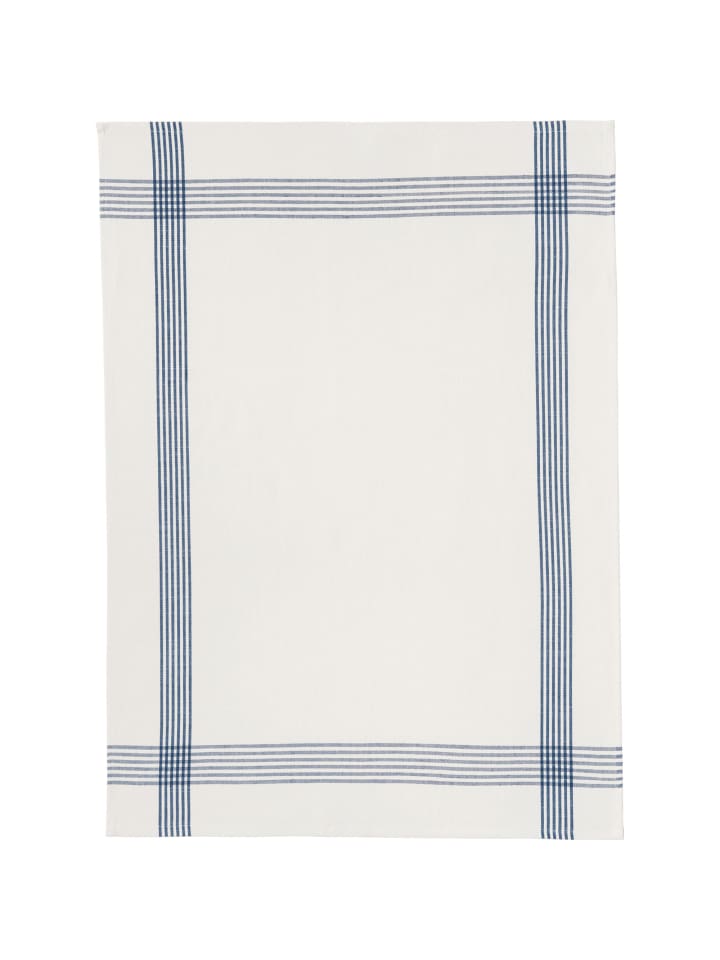 Erwin Müller Jacquard, Halbleinen, Leinen / Halbleinen Geschirrtuch 10er-Pack in blau günstig kaufen 50 x 70 cm