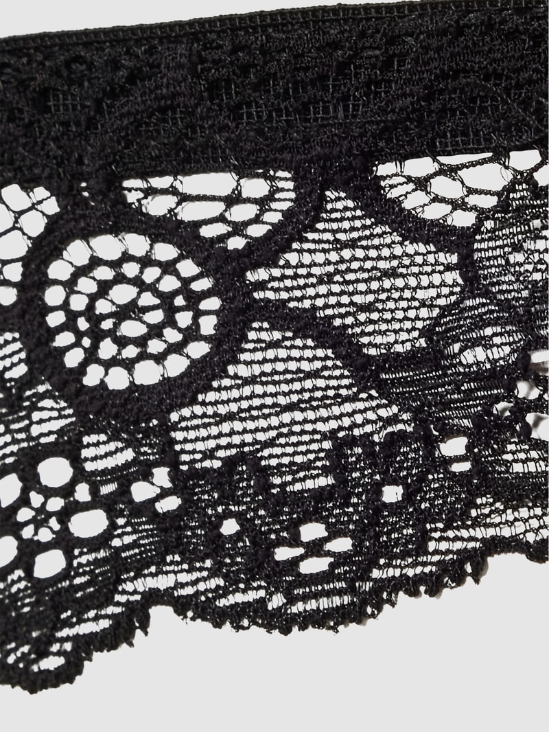 Still-BH mit Spitzenbesatz Modell 'SIDSEL' in schwarz