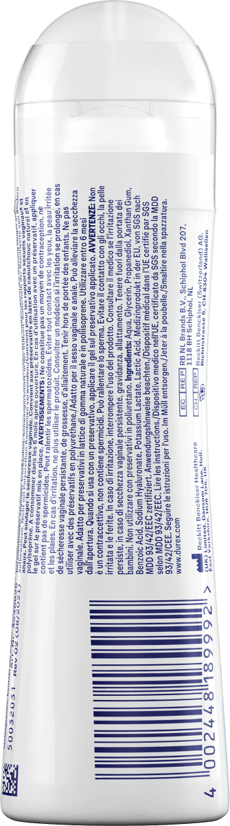 Gleitgel Naturals extra Feuchtigkeit, 50 ml