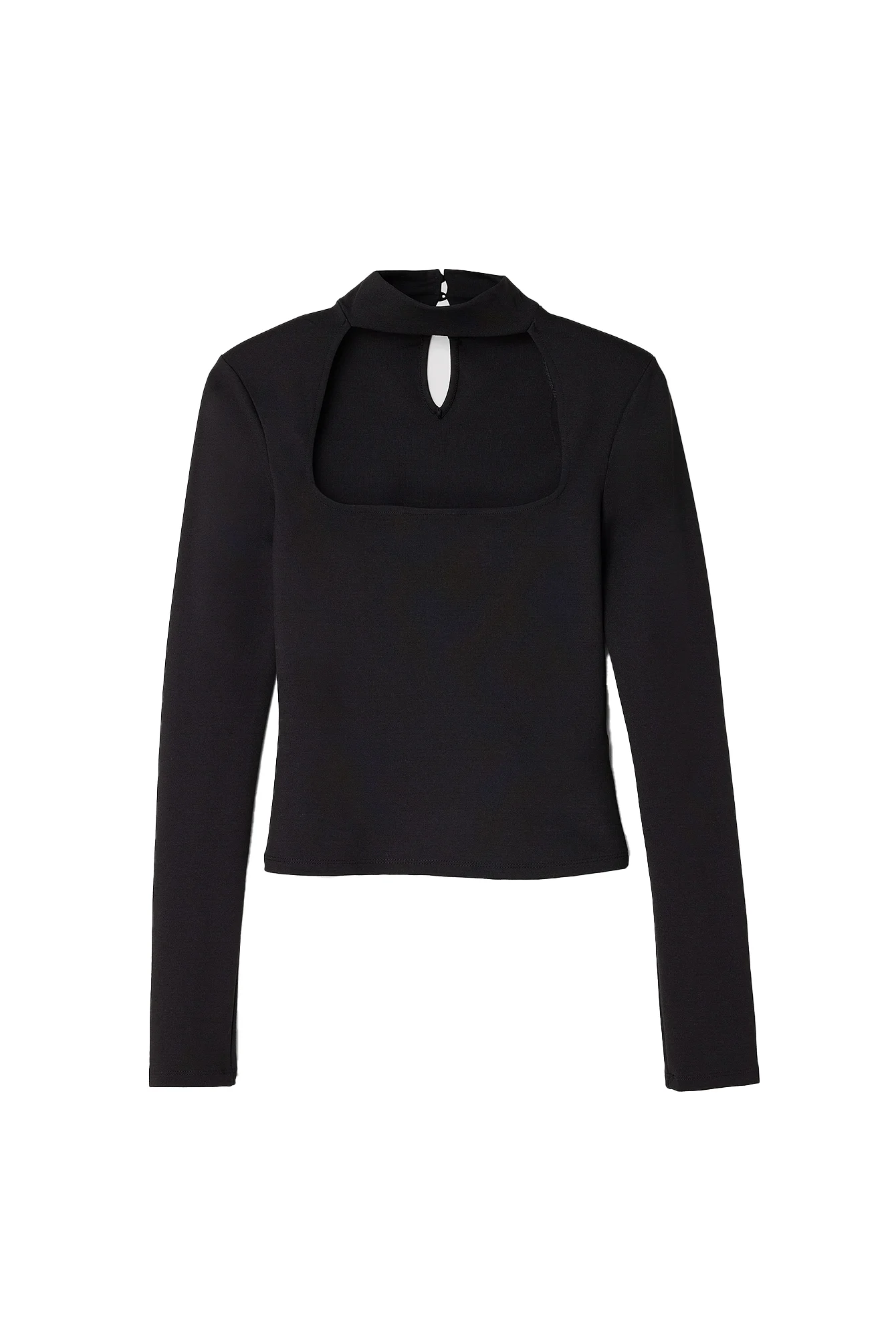 Top mit eckigem Kragen und Choker