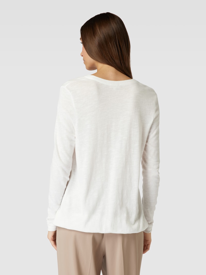 Blusenshirt mit V-Ausschnitt in offwhite