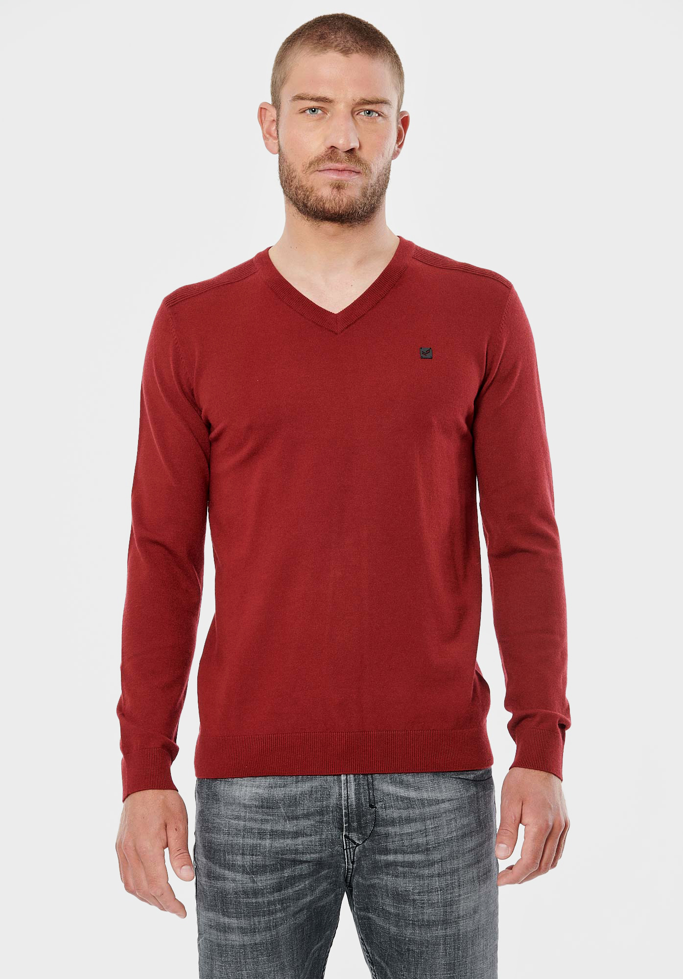 VYLA   Pull bordeaux homme