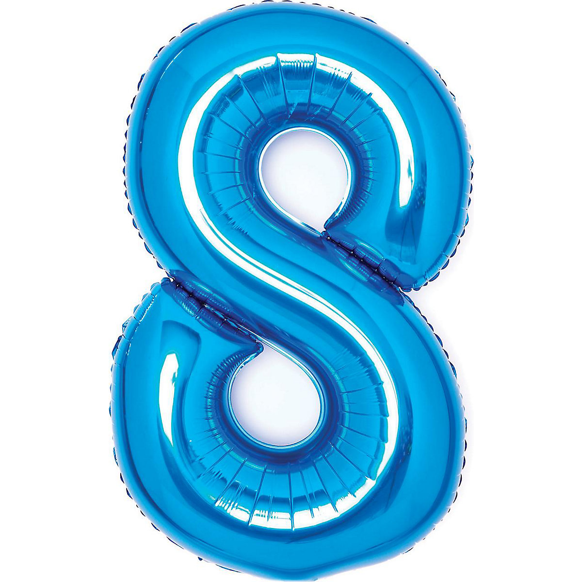 Folienballon Zahl 8 medium 63x105cm blau