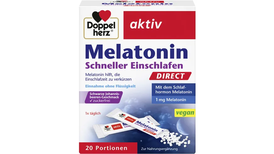 Doppelherz Melatonin Schneller Einschlafen Direct 20 Portionen