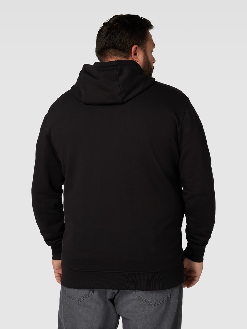 PLUS SIZE Hoodie mit Label-Print in schwarz