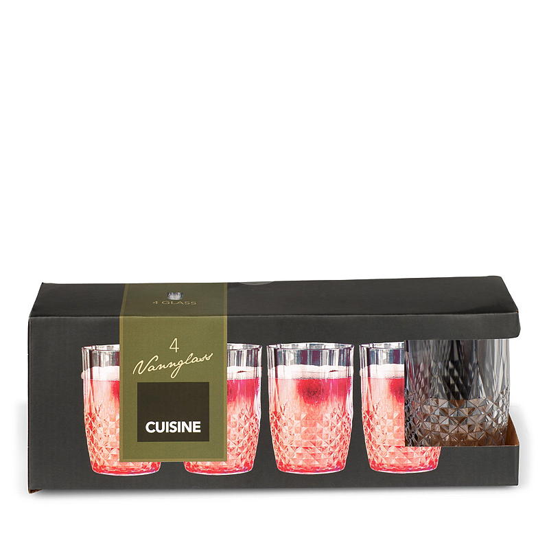 Cuisine Vannglass 4-pk 45 cl plast kristall klar