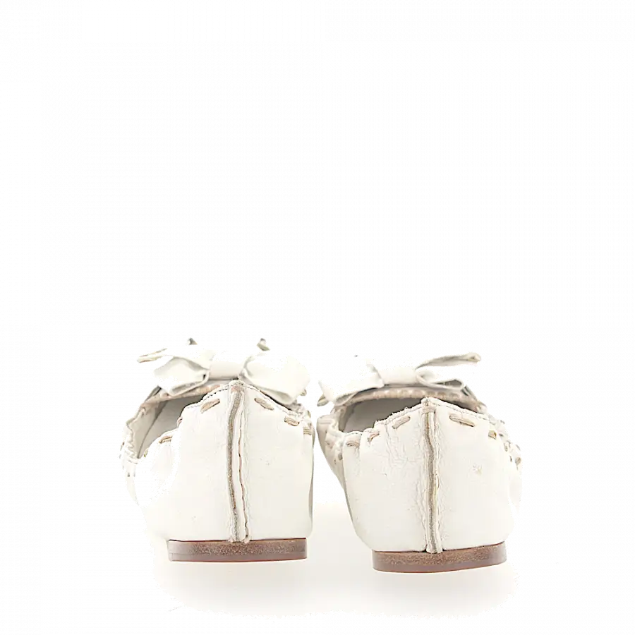 Miu Miu - Slipper Kalbsleder - weiß