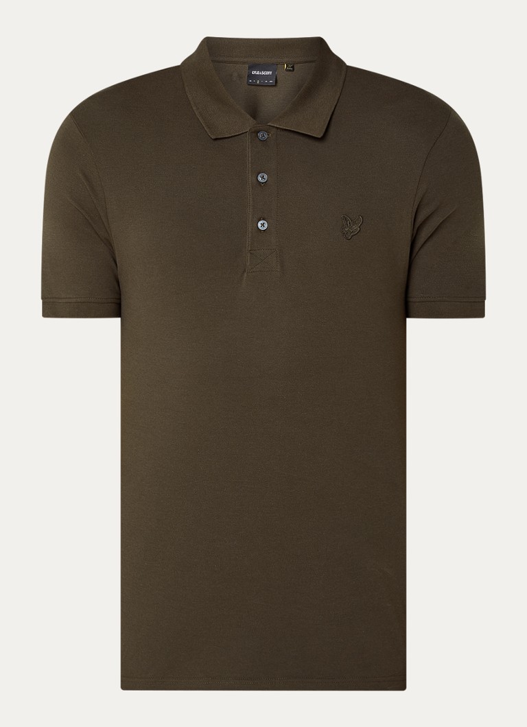 Lyle & Scott Tonal -pikeepuuvillasta valmistettu normaalin mallinen poolopaita, jossa logobrodeeraus