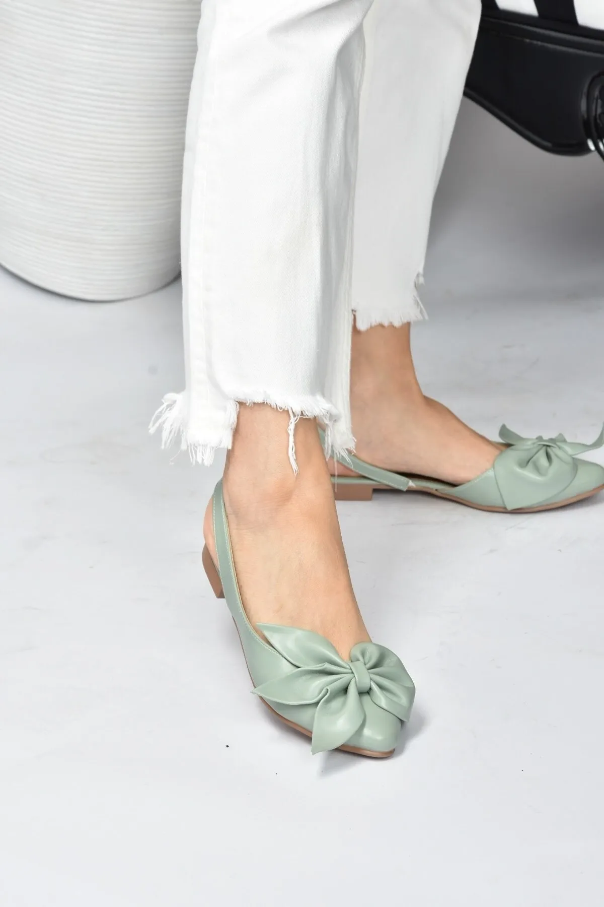 Fox Shoes  Ballerinas mit grünen Schleifendetails für Damen H726809009
