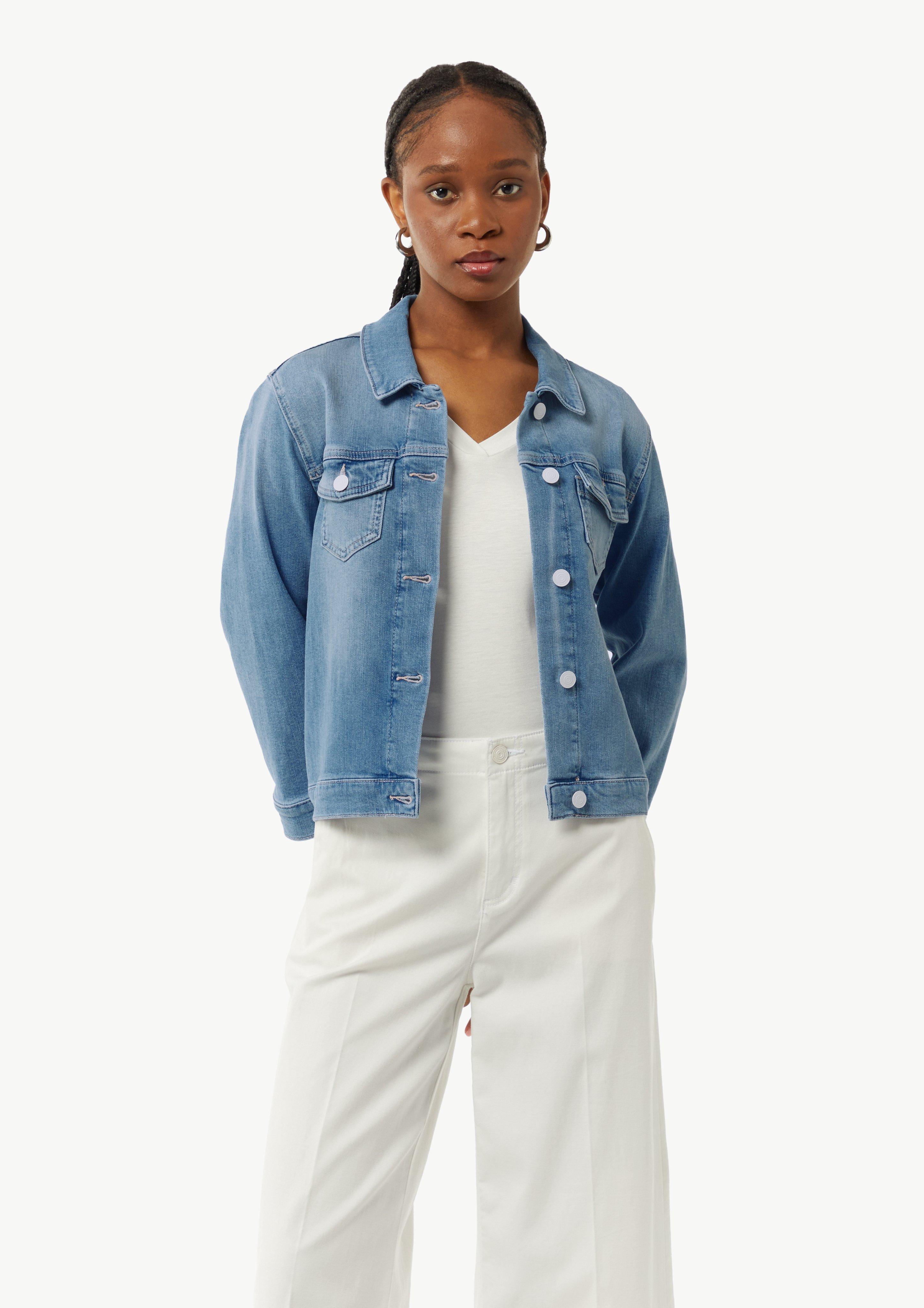 Jeansjacke mit 3/4-Ärmel - blau