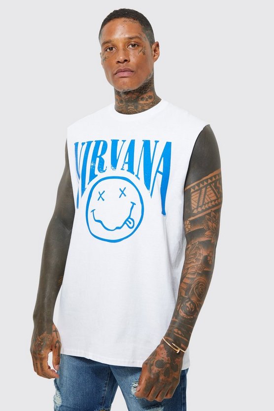 Oversize Tanktop mit Nirvana-Print