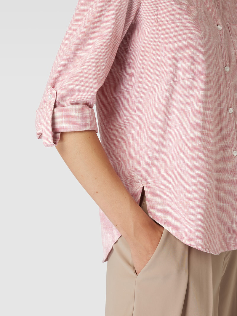 Hemdbluse mit Brusttaschen in rosé