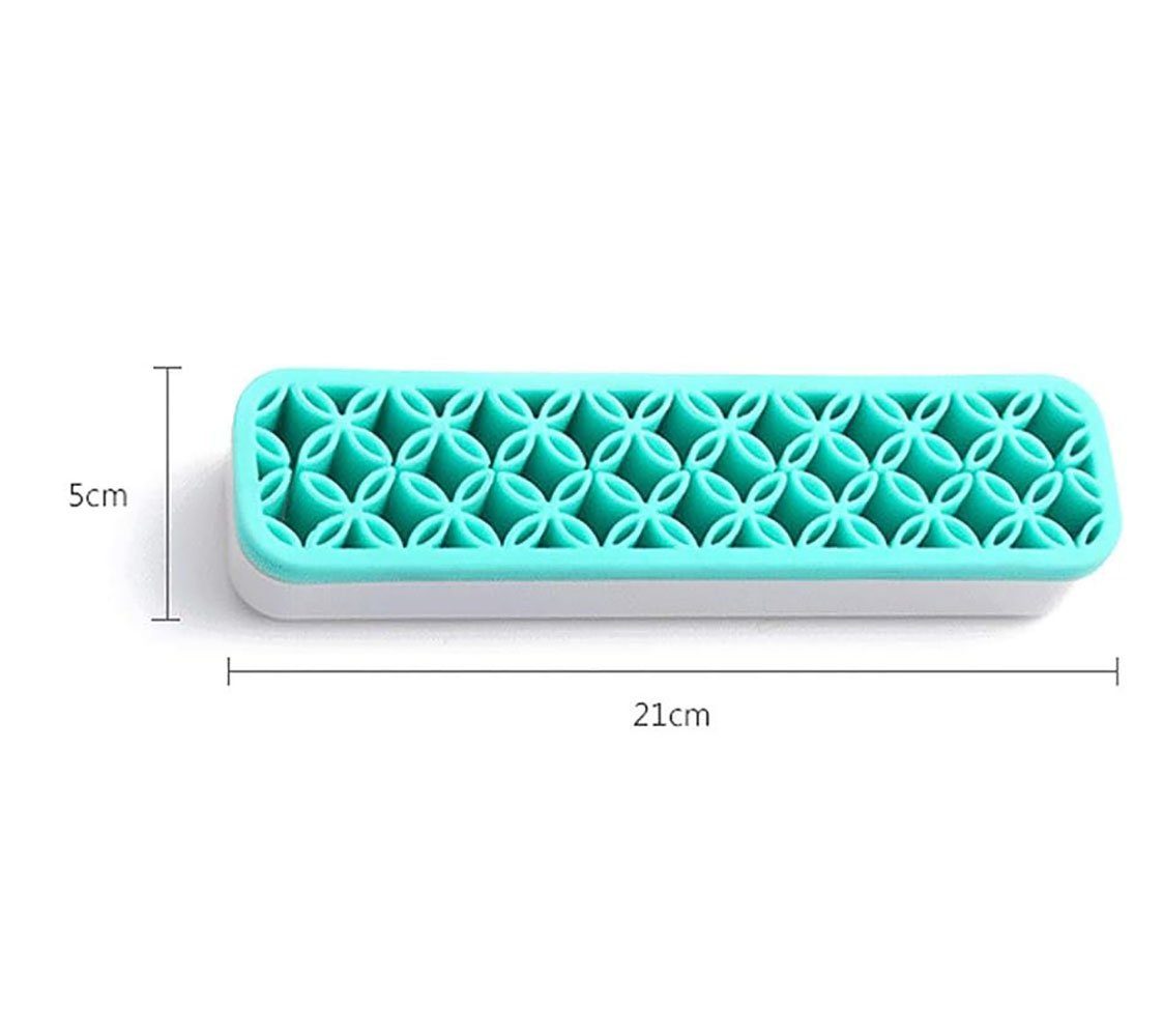 Runxizhou Kosmetikkoffer Pinselhalter Silikon Make-up Pinselhalter Organizer, Grün (1-tlg)
