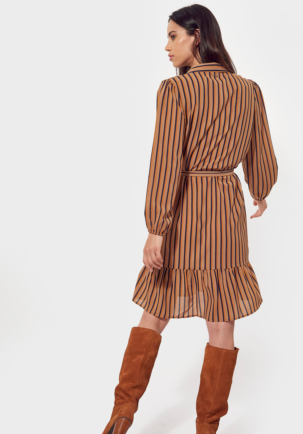 SIDO  Robe régular Femme à rayures