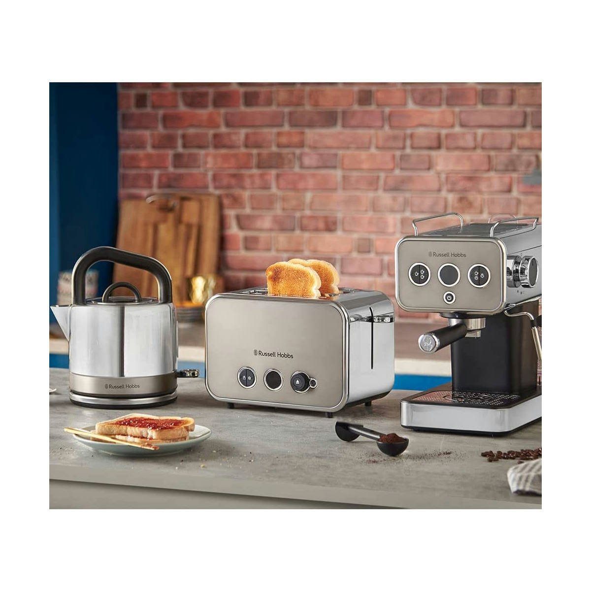 RUSSELL HOBBS Espressomaschine Distinction 26452-56 Edelstahl Titanium