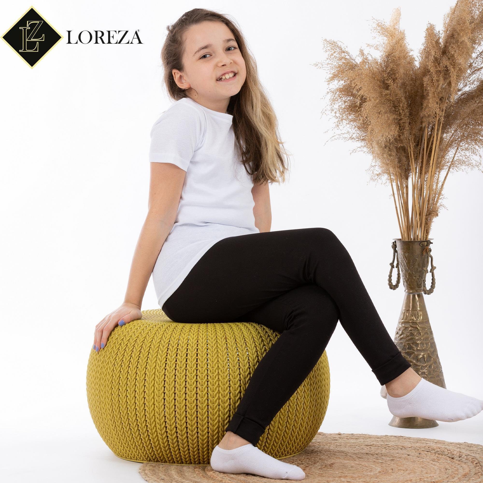 LOREZA Unterhemd Jungen & Mädchen Unterhemden Kurzarm Shirt - T-Shirt 100% Baumwolle (Spar-Packung, 6-St)