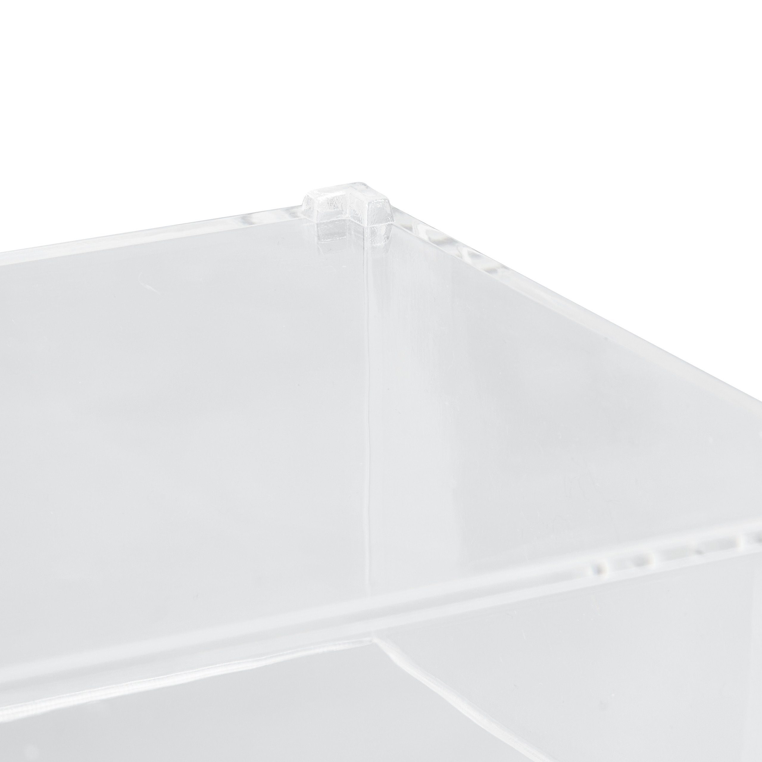 relaxdays Schubladeneinsatz Schubladen Organizer transparent