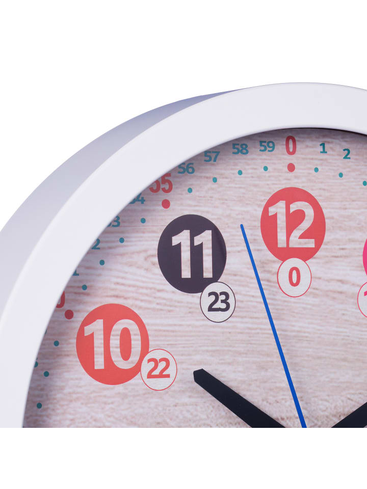 relaxdays Kinder-Wanduhr in Weiß - Ø 30 cm günstig kaufen onesize