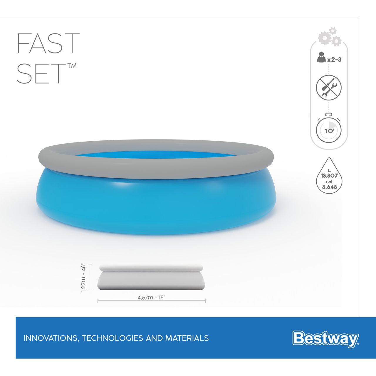 Bestway Fast Set Pool Set Ø 457cm