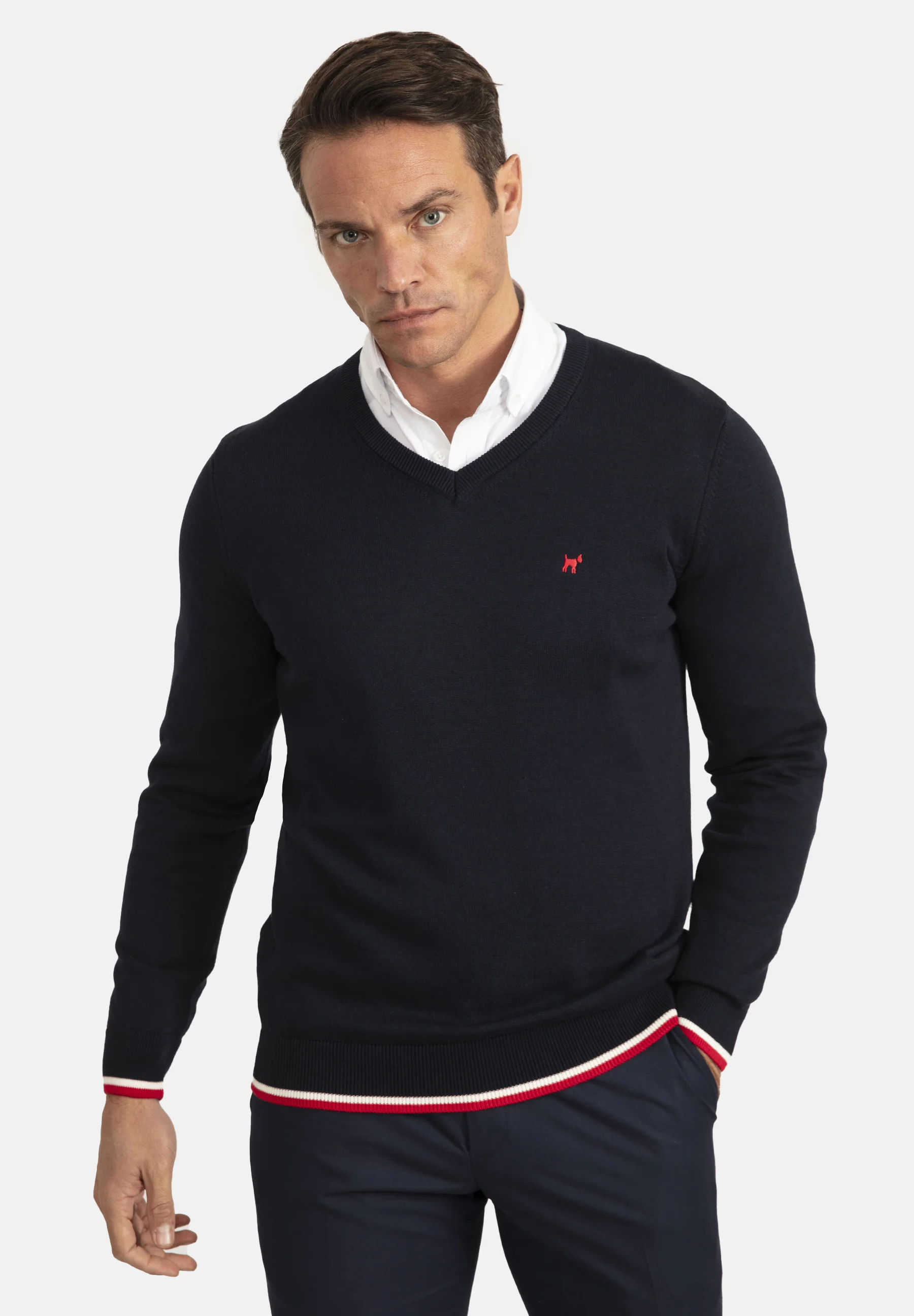 Suéter Williot ARM PACTH DETAIL V NECK