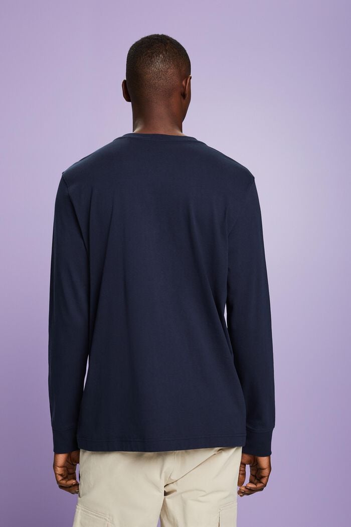 Jersey-Top im Henley-Stil