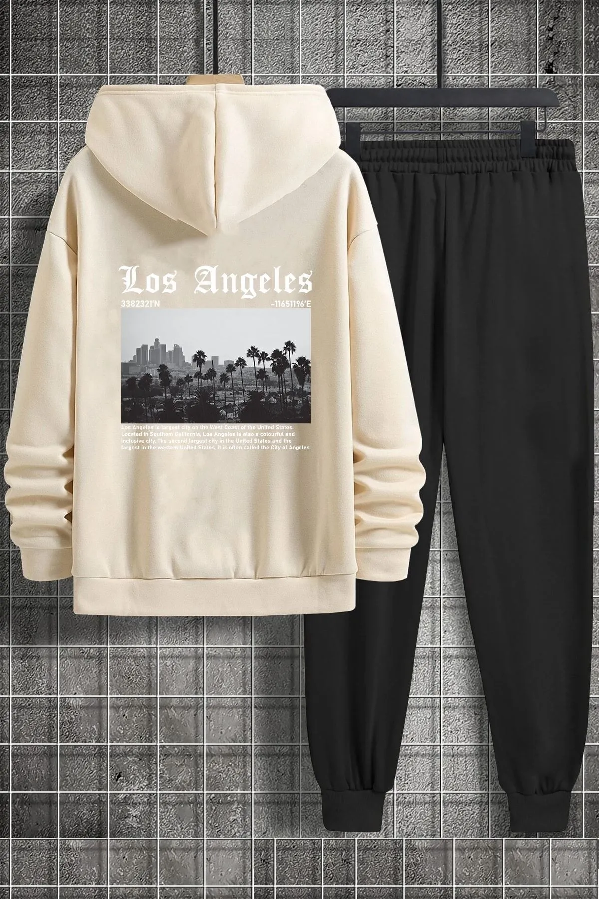 uyguntarz  Bedrucktes Unisex-Trainingsanzugset „Los Angles“.