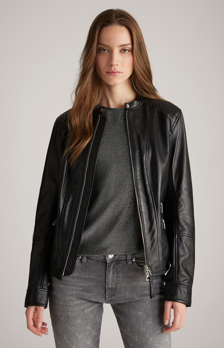 Lederjacke in Schwarz