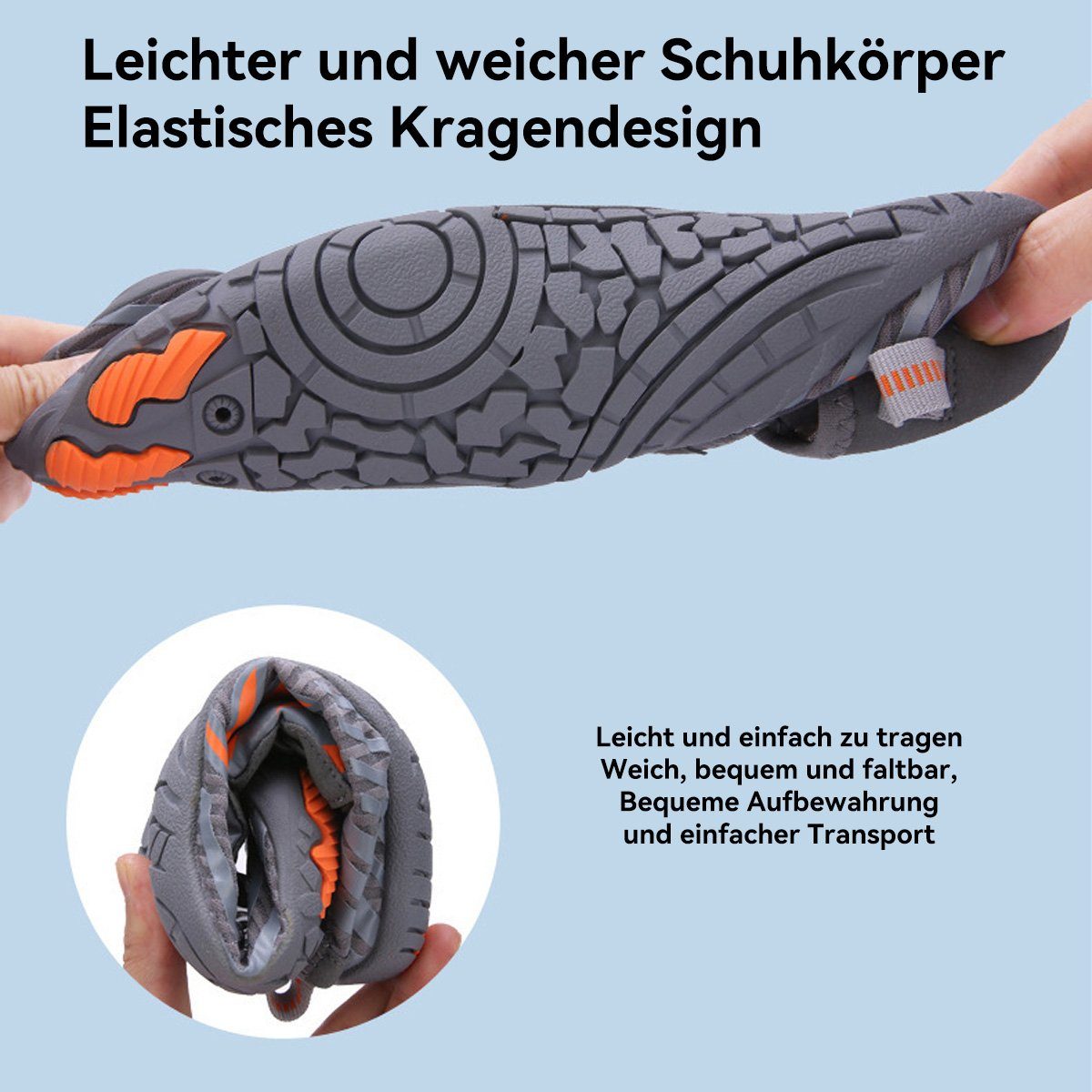 Hikeren Unisex Traillaufschuhe Wanderschuhe Sneaker Fitnessschuhe Zehenschuhe Barfußschuh Wasserdicht, rutschfest, verschleißfest