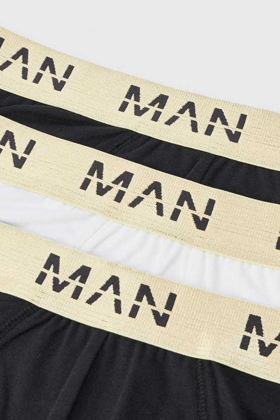 3er-Pack Man Roman Gold-Bikinihose