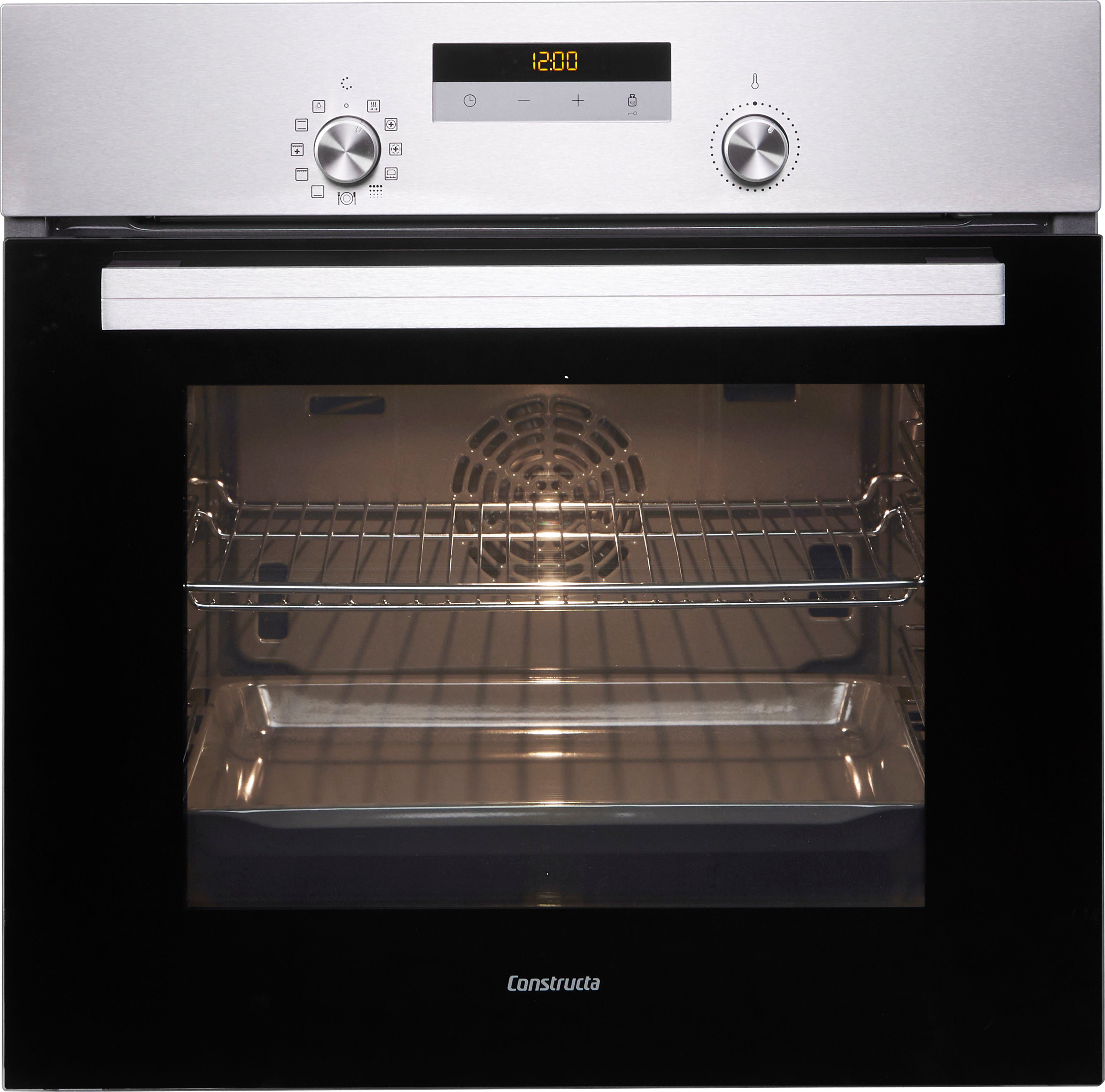Constructa Pyrolyse Backofen CF2M77050, mit Teleskopauszug nachrüstbar, Pyrolyse-Selbstreinigung